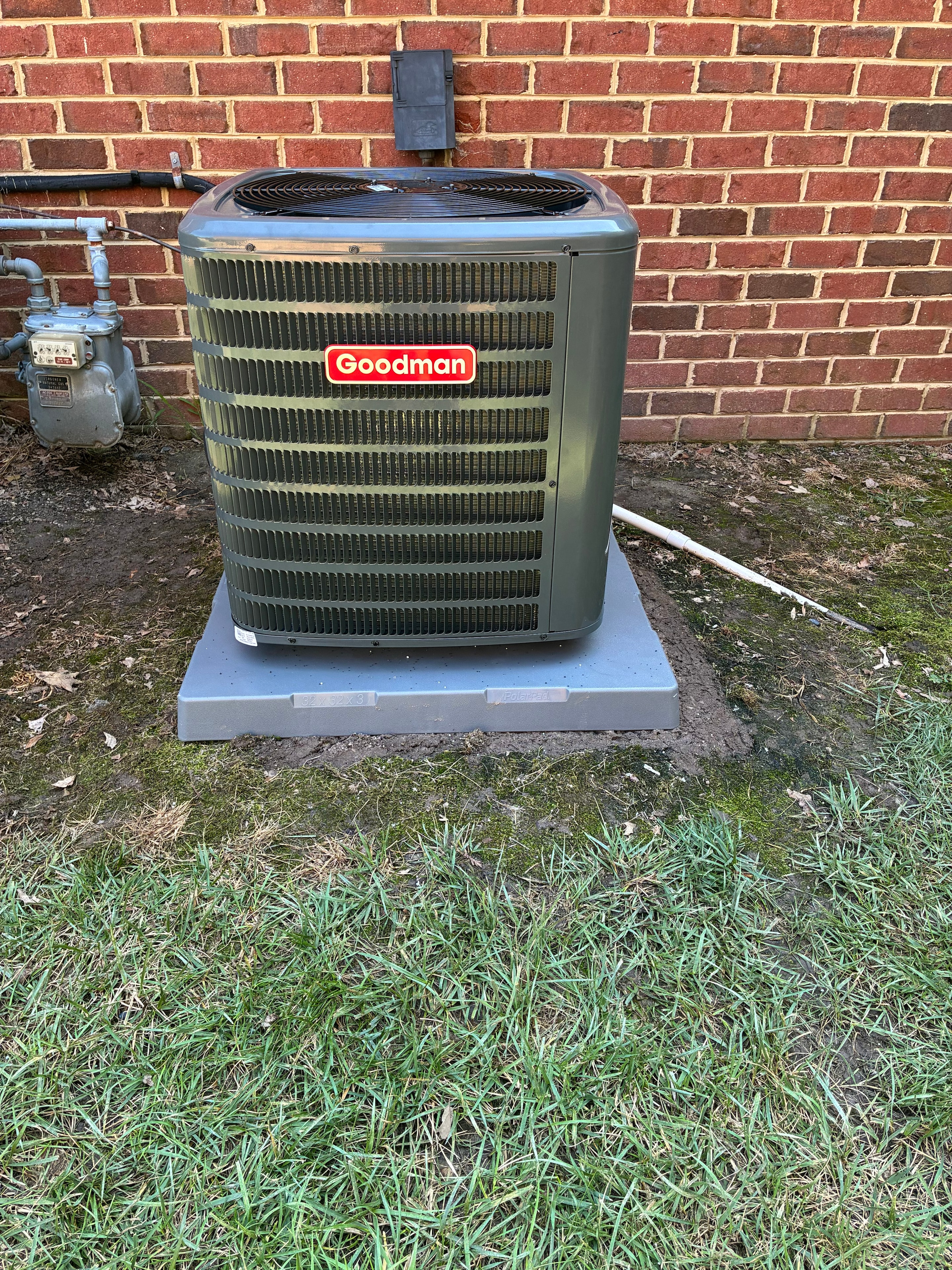New Goodman AC unit installed at Hampton Roads home